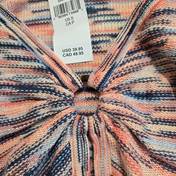 American Eagle Outfitters Space Dye Long Sleeve Knit Crop Top Sweater Sz S Boho - Picture 4 of 12